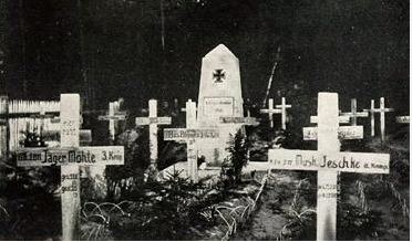 Cmentarz wojenny w Bojanowie z okresu I wojny światowej.