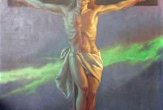 Painting of Jesus cros by Wł. Barwicki  about 1930